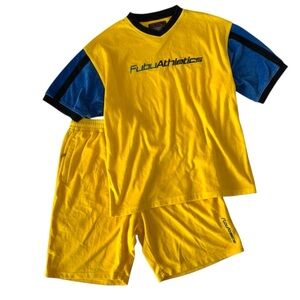 Vintage FUBU Athletics Velour Set 🟡💙